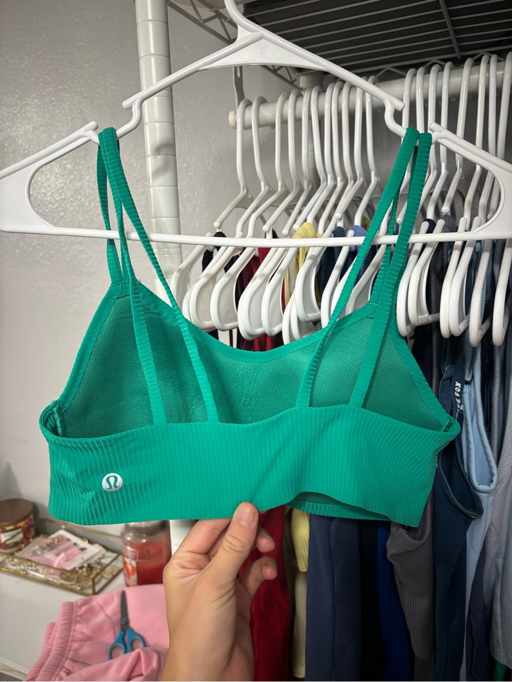lululemon athletica Ribbed Strappy Bralette - Teal - Picture 3 of 5